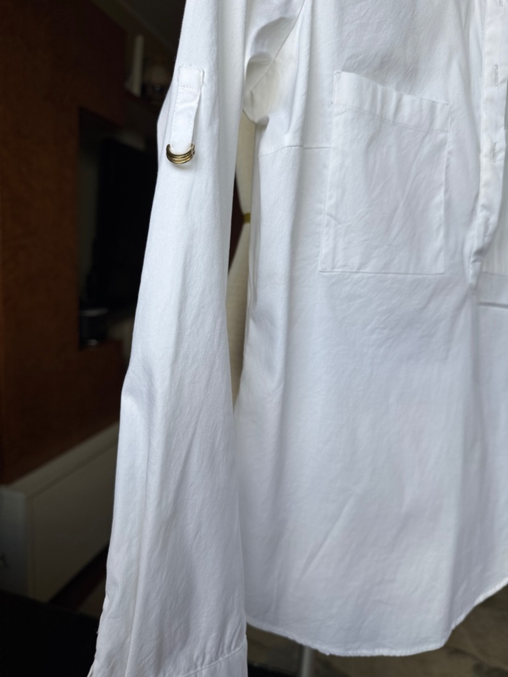 Zara Cotton Button-Down Pocket Shirt - Picture 4 of 6